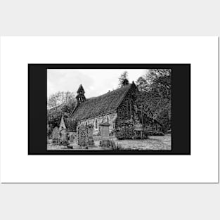 Rob Roy MacGregor's Church and Graveyard B&W Posters and Art